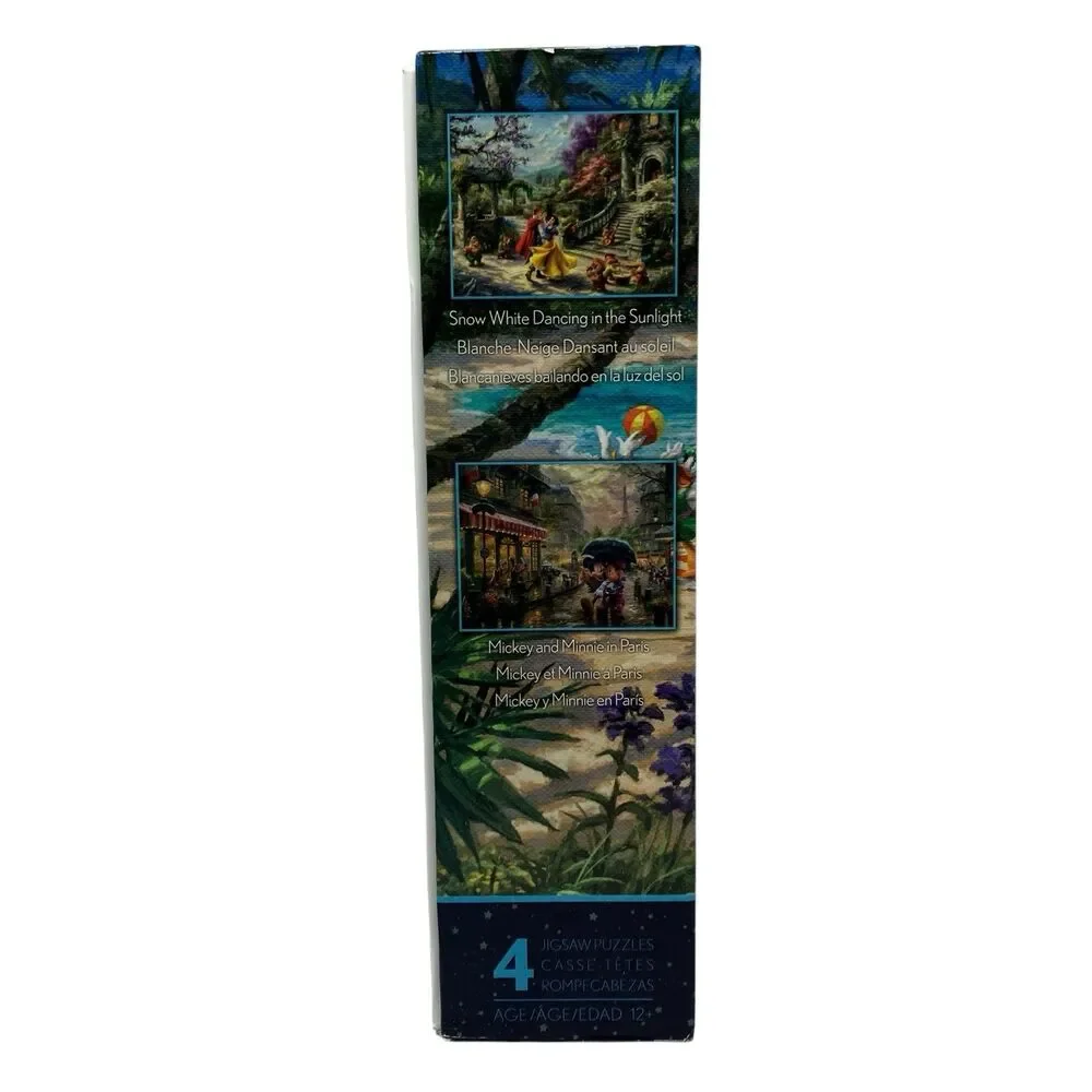 Disney Snow White Puzzle Set 4x500 Piece Thomas Kinkade Pocahontas Mickey Ceaco